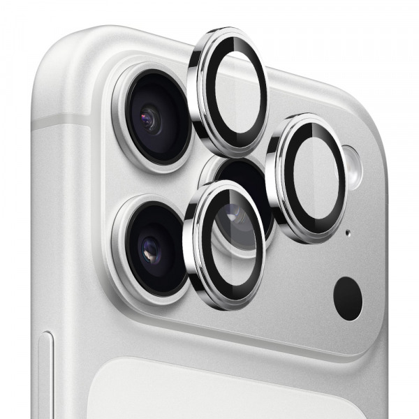 Folie de protectie Camera Spate Lito S+ pentru Apple iPhone 18 Pro / 18 Pro Max, Sticla Securizata, Argintie
