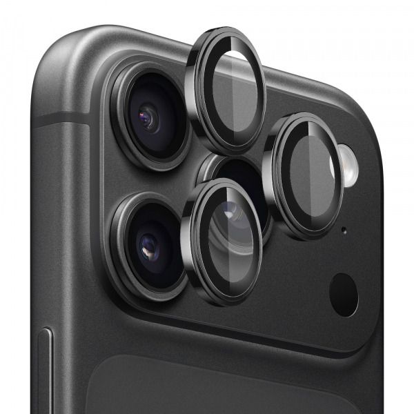 Folie de protectie Camera Spate Lito S+ pentru Apple iPhone 18 Pro / 18 Pro Max, Sticla Securizata, Neagra