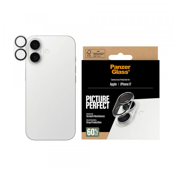 Folie de protectie Camera Spate PanzerGlass PicturePerfect pentru Apple iPhone 17, Sticla Securizata, Transparenta