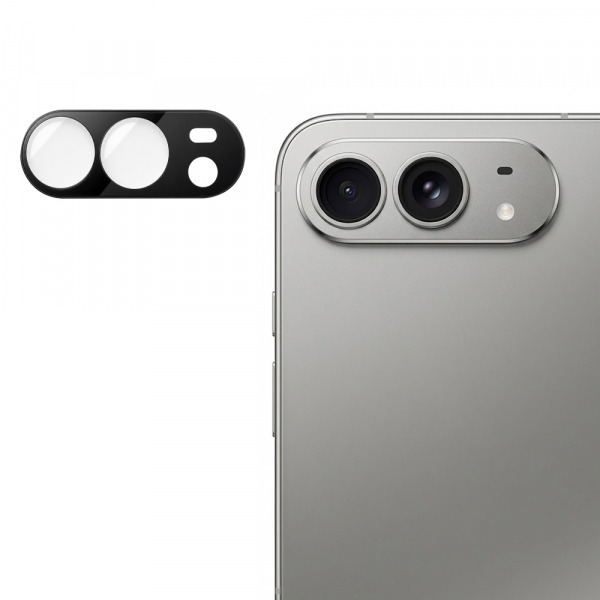 Folie de protectie Camera Spate Techsuit pentru Apple iPhone Duo, Sticla Securizata, Neagra