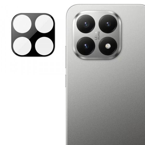 Folie de protectie Camera Spate Techsuit pentru Xiaomi 15T, Sticla Securizata, Neagra