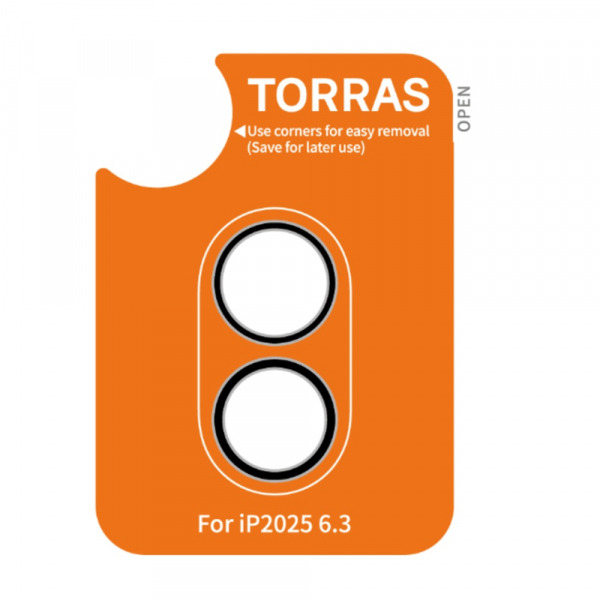 Folie de protectie Camera Spate Torras Lensguard pentru Apple iPhone 17, Sticla Securizata, Neagra