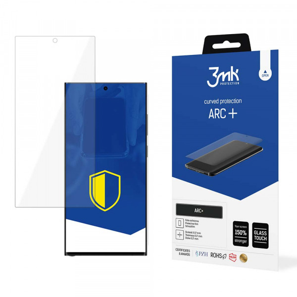 Folie de protectie Ecran 3MK ARC+ pentru Samsung Galaxy S23 Ultra S918, Plastic
