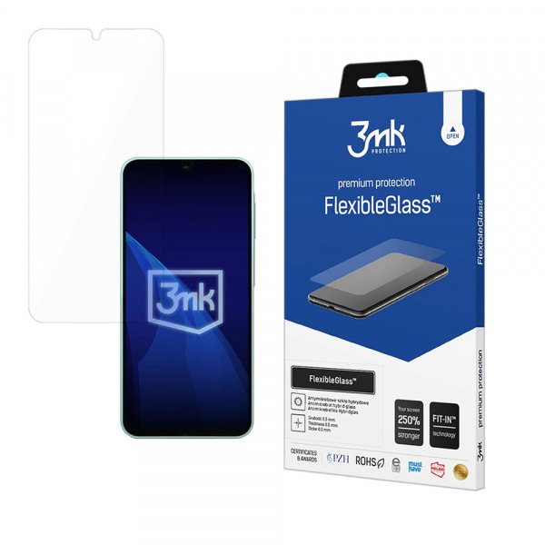 Folie de protectie Ecran 3MK FlexibleGlass pentru Samsung Galaxy A26 A266 / A16 5G A166 / A16 4G A165 / M16 M166, Sticla Flexibila, Full Glue