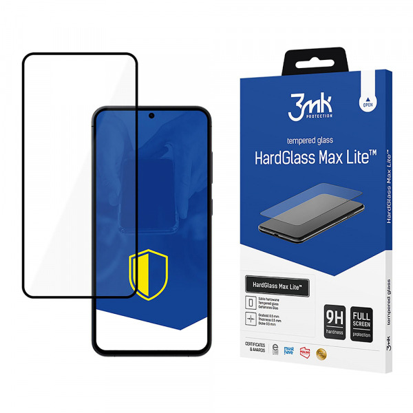 Folie de protectie Ecran 3MK HardGlass Max Lite pentru Samsung Galaxy S25 S931, Sticla Securizata, Full Glue, Neagra