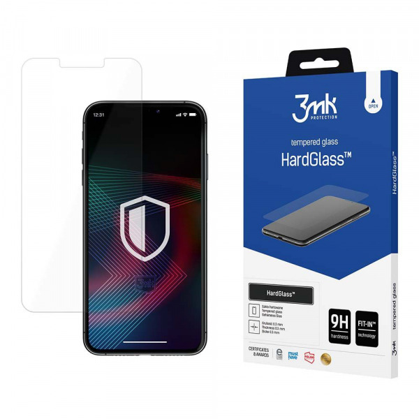 Folie de protectie Ecran 3MK HardGlass pentru Apple iPhone 18 Pro Max / 17 Pro Max / 16 Pro Max, Sticla Securizata, Full Glue