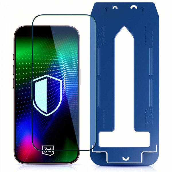 Folie de protectie Ecran 3MK Hardy Ultra pentru Apple iPhone 17 / 16 Pro, Sticla Securizata, Full Glue, Neagra