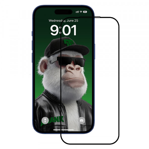 Folie de protectie Ecran Anank 10X Reinforced CG pentru Apple iPhone 17 Air, Sticla Securizata, Full Glue, 2.5D, Neagra