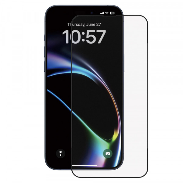 Folie de protectie Ecran Anank 1X Reinforced pentru Apple iPhone 16, Sticla Securizata, Full Glue, 2.5D, Set 10 bucati, Neagra