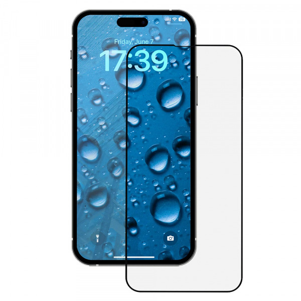Folie de protectie Ecran Anank 3X Reinforced pentru Apple iPhone 15, Sticla Securizata, Full Glue, 2.5D, Neagra