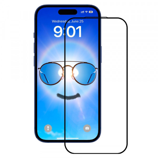 Folie de protectie Ecran Anank Anti Reflection pentru Apple iPhone 17 Pro Max, Sticla Securizata, Full Glue, 2.5D, Neagra