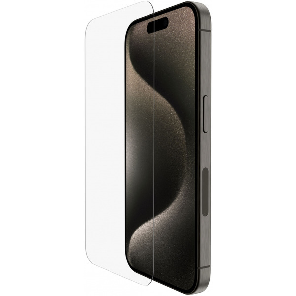 Folie de protectie Ecran Belkin ScreenForce TemperedGlass pentru Apple iPhone 15 Pro, Sticla Securizata, Full Glue OVA137zz
