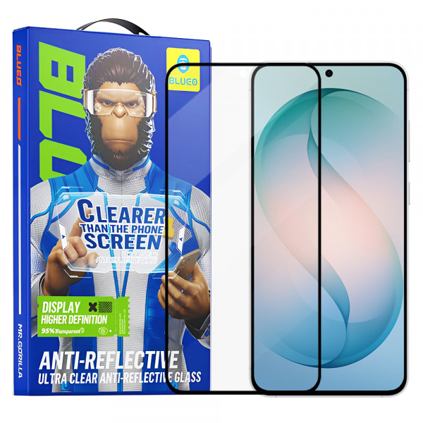 Folie de protectie Ecran Blueo Anti-Reflective HD pentru Samsung Galaxy S26 Plus S947, Sticla Securizata, Full Glue, Neagra