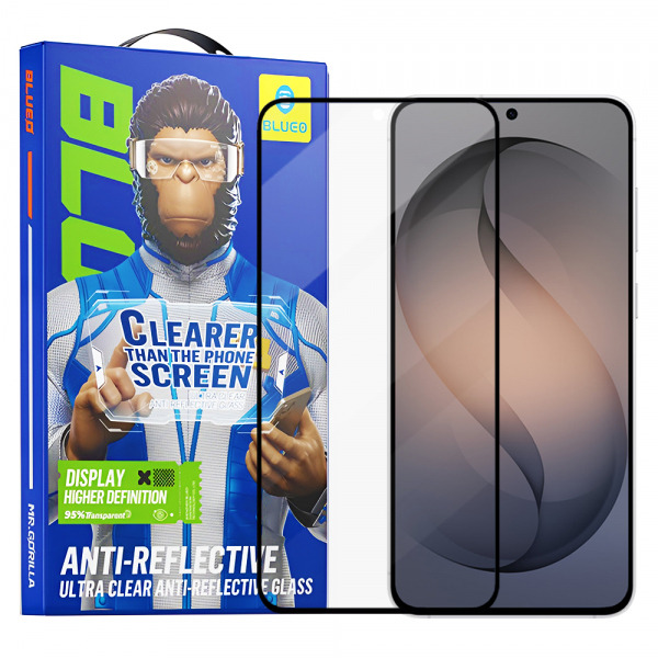 Folie de protectie Ecran Blueo Anti-Reflective HD pentru Samsung Galaxy S26 S942, Sticla Securizata, Full Glue, Neagra