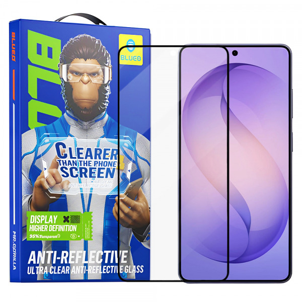 Folie de protectie Ecran Blueo Anti-Reflective HD pentru Samsung Galaxy S26 Ultra S948, Sticla Securizata, Full Glue, Neagra