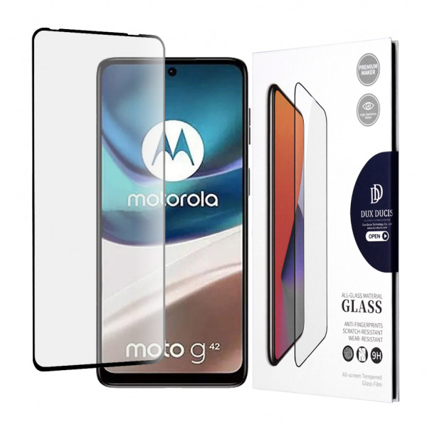 Folie de protectie Ecran DUX DUCIS pentru Motorola Moto G42 / G62 5G, Sticla Securizata, Edge Glue, Neagra
