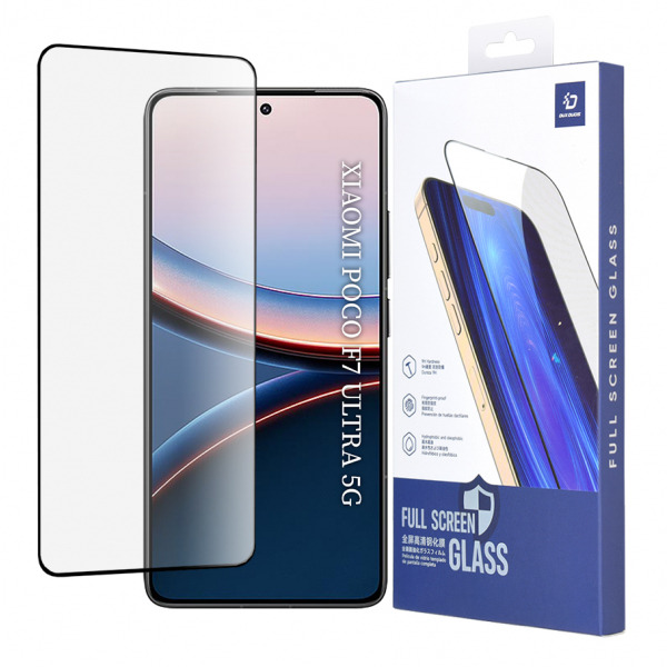 Folie de protectie Ecran DUX DUCIS pentru Xiaomi Poco F7 Ultra, Sticla Securizata, Edge Glue, Neagra