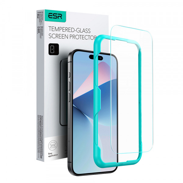 Folie de protectie Ecran ESR pentru Apple iPhone 16 Plus, Sticla Securizata, Full Glue