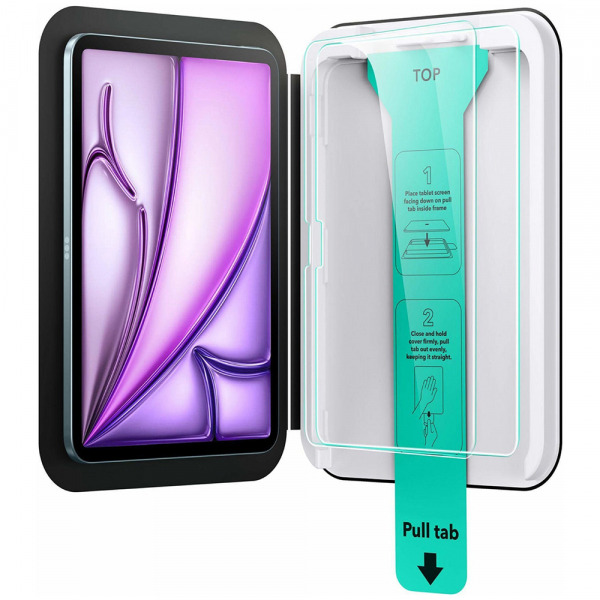 Folie de protectie Ecran ESR UltraFit pentru Apple iPad Pro 13 (2025) / Pro 13 (2024), Sticla Securizata, Full Glue, Set 2 bucati