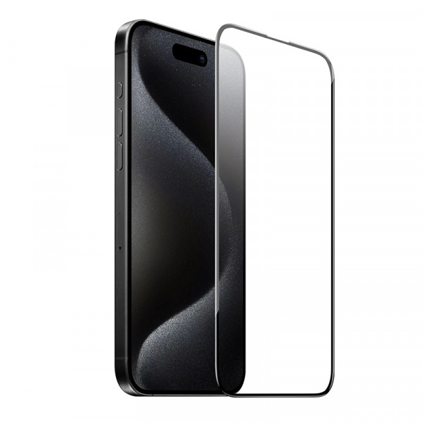 Folie de protectie Ecran HOCO G16 pentru Apple iPhone 16 Pro Max, Sticla Securizata, Full Glue, 5D, Neagra