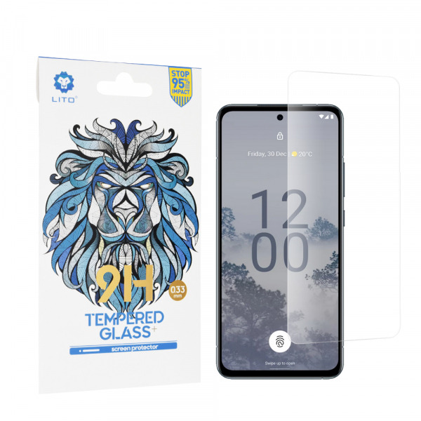 Folie de protectie Ecran Lito Classic pentru Nokia X30, Sticla Securizata, Full Glue, 2.5D