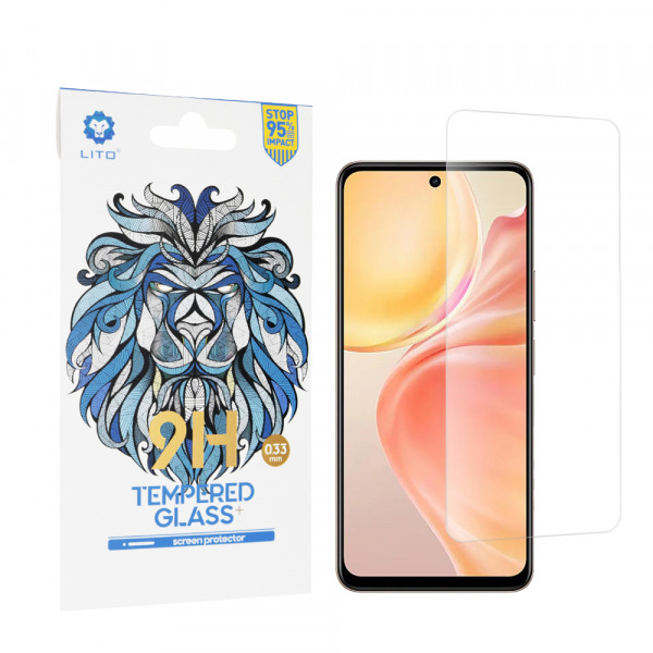 Folie de protectie Ecran Lito Classic pentru vivo Y28 4G, Sticla Securizata, Full Glue, 2.5D