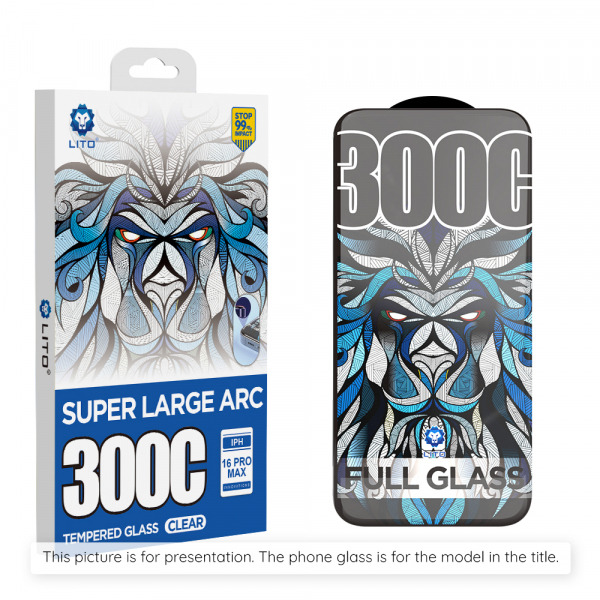 Folie de protectie Ecran Lito D+ Max 300C pentru Apple iPhone 18 Pro / 17 Pro, Sticla Securizata, Full Glue