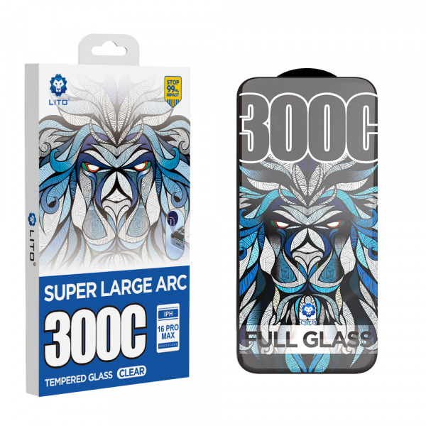 Folie de protectie Ecran Lito D+ Max 300C pentru Apple iPhone 17e / 16e / 14 / 13 Pro, Sticla Securizata, Full Glue