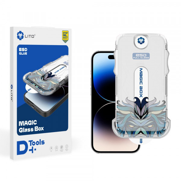 Folie de protectie Ecran Lito Magic Glass Box D+ Tools pentru Apple iPhone 12 / 12 Pro, Sticla Securizata, Full Glue