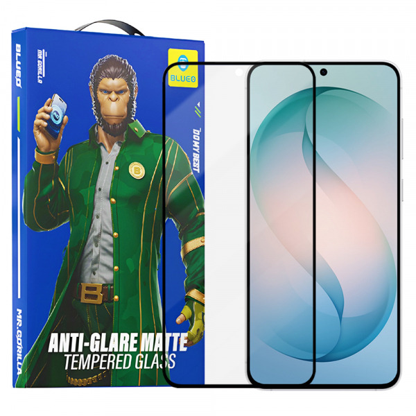Folie de protectie Ecran Matte Blueo Anti-Glare pentru Samsung Galaxy S26 Plus S947, Sticla Securizata, Full Glue, Neagra