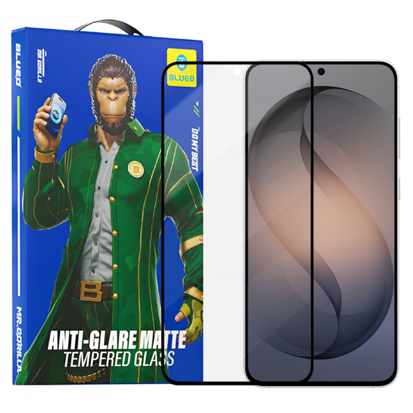 Folie de protectie Ecran Matte Blueo Anti-Glare pentru Samsung Galaxy S26 S942, Sticla Securizata, Full Glue, Neagra