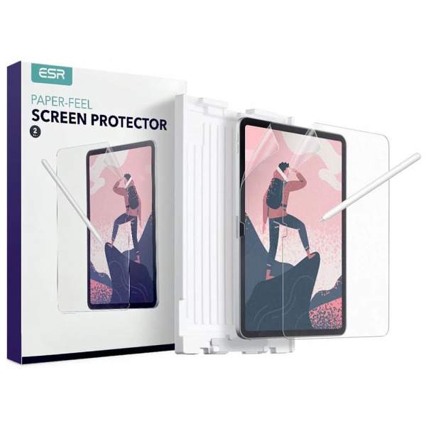 Folie de protectie Ecran Matte ESR Paper Feel pentru Apple iPad (2025) / (2022), Plastic, Set 2 bucati