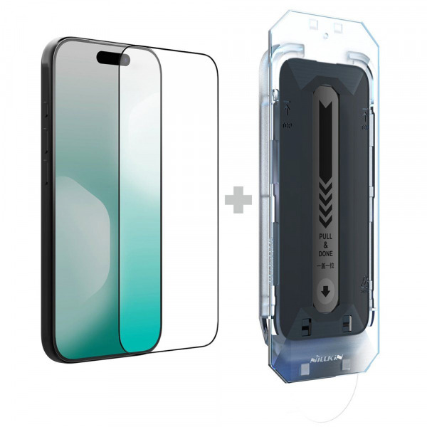 Folie de protectie Ecran Nillkin CP+ Pro with Applicator pentru Apple iPhone 18 Pro / 17 Pro, Sticla Securizata, Full Glue, Neagra