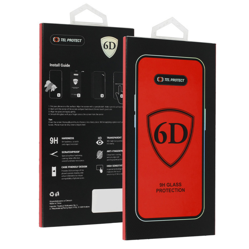 Folie de protectie Ecran OEM pentru Apple iPhone 18 Pro / 17 Pro, Sticla Securizata, Full Glue, 6D, Neagra