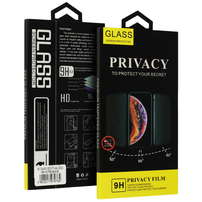 Folie de protectie Ecran Privacy OEM pentru Apple iPhone 18 Pro Max, Sticla Securizata, Full Glue