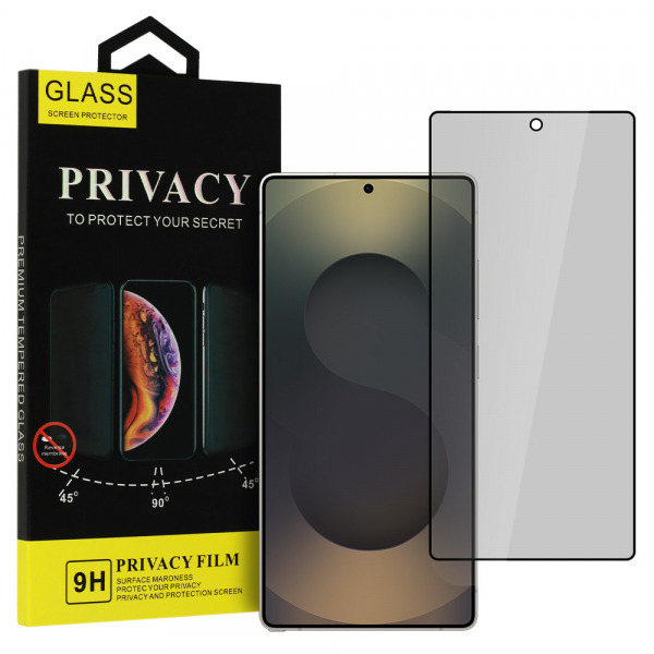 Folie de protectie Ecran Privacy OEM Shield Screen pentru Samsung Galaxy S25 Ultra S938, Sticla Securizata, Full Glue