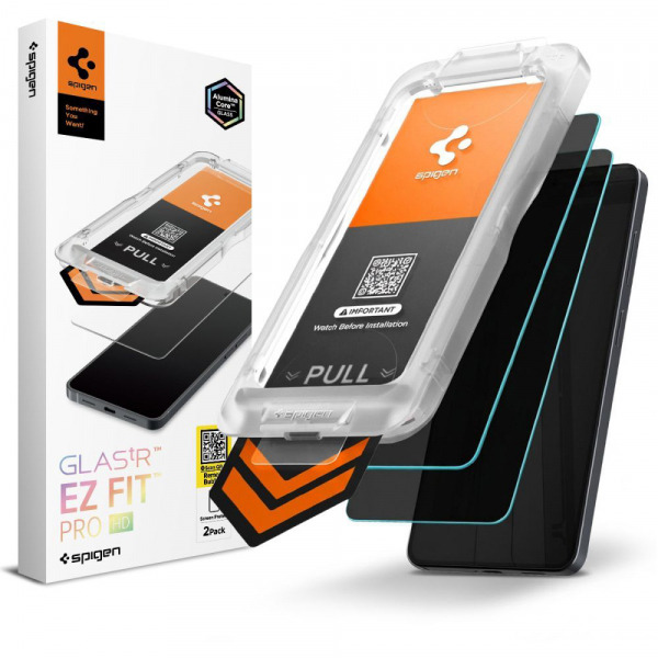 Folie de protectie Ecran Privacy Spigen GlastR EZ FIT Pro HD pentru Samsung Galaxy S26 S942, Sticla Securizata, Full Glue, Set 2 bucati AGL11096