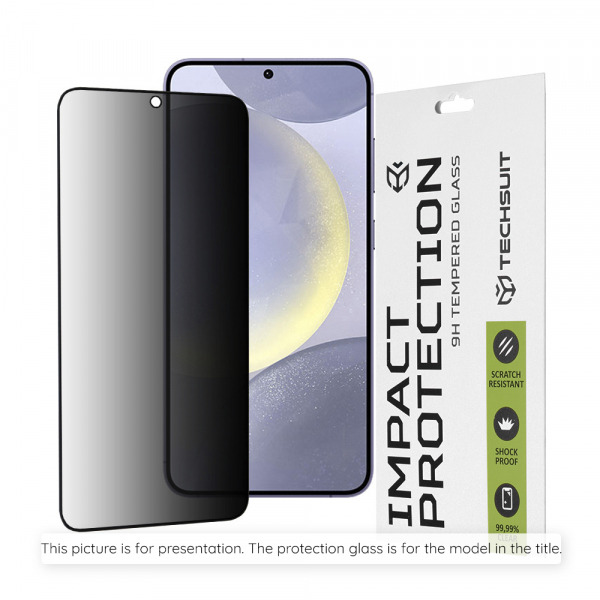 Folie de protectie Ecran Privacy Techsuit pentru Oppo A6x 4G / A6x, Sticla Securizata, Full Glue, 111D