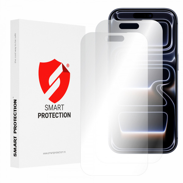 Folie de protectie Ecran Smart Protection Premium Classic pentru Apple iPhone 18 Pro / 17 Pro, Plastic, Set 2 bucati