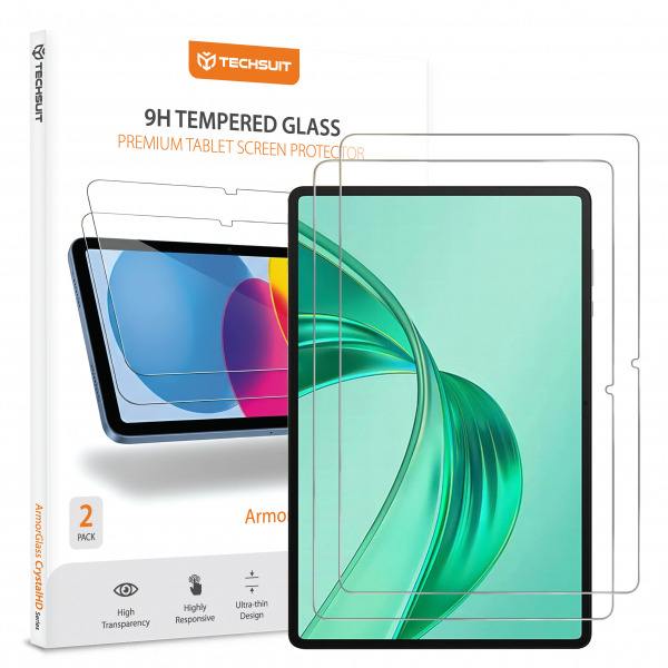 Folie de protectie Ecran Techsuit ArmorGlass CrystalHD pentru Honor Pad X8a / Xiaomi Pad 6 / 6 Pro, Sticla Securizata, Full Glue, Set 2 bucati