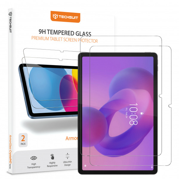Folie de protectie Ecran Techsuit ArmorGlass CrystalHD pentru Lenovo Idea Tab 11, Sticla Securizata, Full Glue, Set 2 bucati