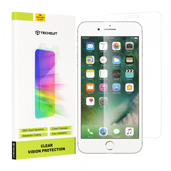 Folie de protectie Ecran Techsuit Clear Vision pentru Apple iPhone 8 Plus / 7 Plus, Sticla Securizata, Full Glue