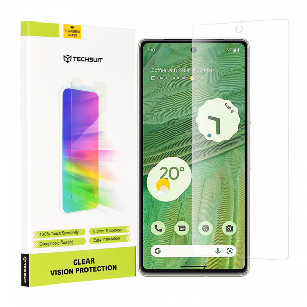 Folie de protectie Ecran Techsuit Clear Vision pentru Google Pixel 7, Sticla Securizata, Full Glue