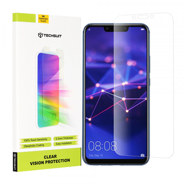 Folie de protectie Ecran Techsuit Clear Vision pentru Huawei P Smart+ 2019 / Mate 20 Lite / nova 3 / nova 3i, Sticla Securizata, Full Glue