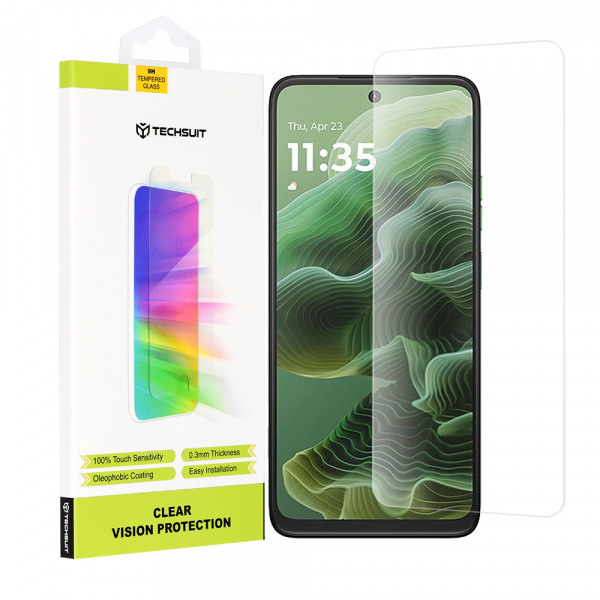 Folie de protectie Ecran Techsuit Clear Vision pentru Motorola Moto G56 / G35, Sticla Securizata, Full Glue