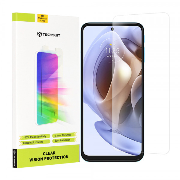 Folie de protectie Ecran Techsuit Clear Vision pentru Motorola Moto G62 5G / G31 / G41 / G71 5G, Sticla Securizata, Full Glue