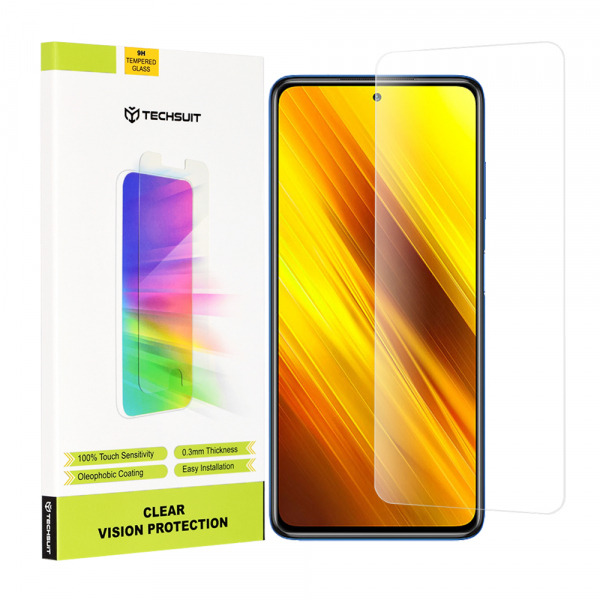 Folie de protectie Ecran Techsuit Clear Vision pentru Oppo Find X3 Pro / Xiaomi X3 NFC / X3, Sticla Securizata, Full Glue