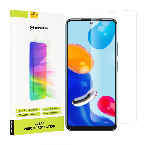 Folie de protectie Ecran Techsuit Clear Vision pentru Xiaomi Poco M4 Pro / Redmi Note 11S / Note 11, Sticla Securizata, Full Glue