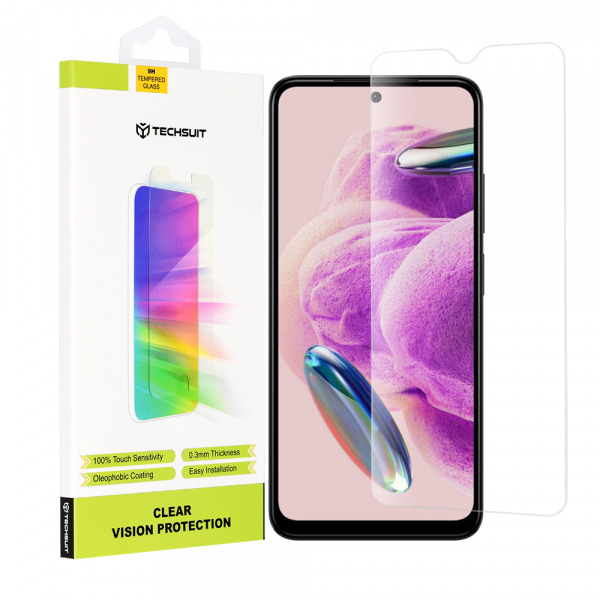 Folie de protectie Ecran Techsuit Clear Vision pentru Xiaomi Redmi Note 12S, Sticla Securizata, Full Glue