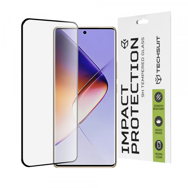 Folie de protectie Ecran Techsuit pentru Infinix Note 40 Pro 4G / Note 40 Pro+, Sticla Securizata, Full Glue, 111D, Neagra